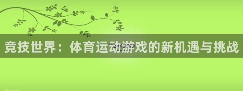 下载熊猫体育：竞技世界：体育运动游戏的新机遇与挑战