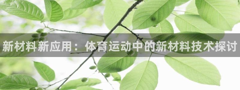 熊猫体育v3.新网页.org：新材料新应用：体育运动中的新材料技术探讨